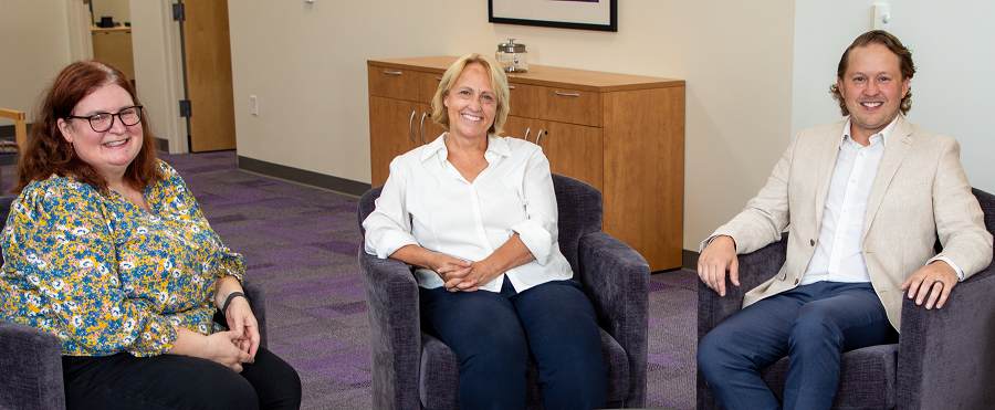 Ruth Hansen, Megan Matthews, and Nick Reising