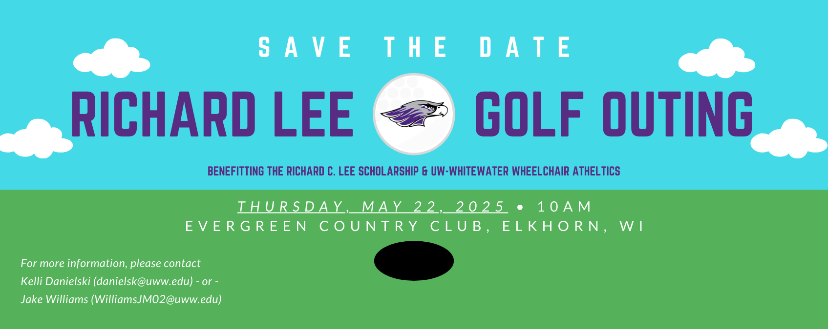 UW-Whitewater Athletics golf outing on May 23rd 2024 at Evergreen Country Club in Elkhorn, WI