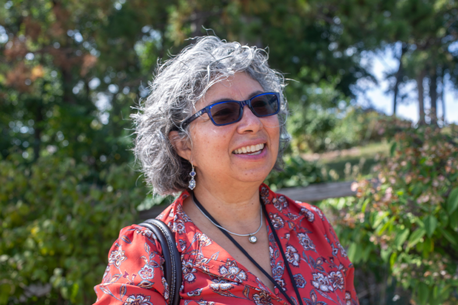 Profesora Pilar Melero durante un clase de español.