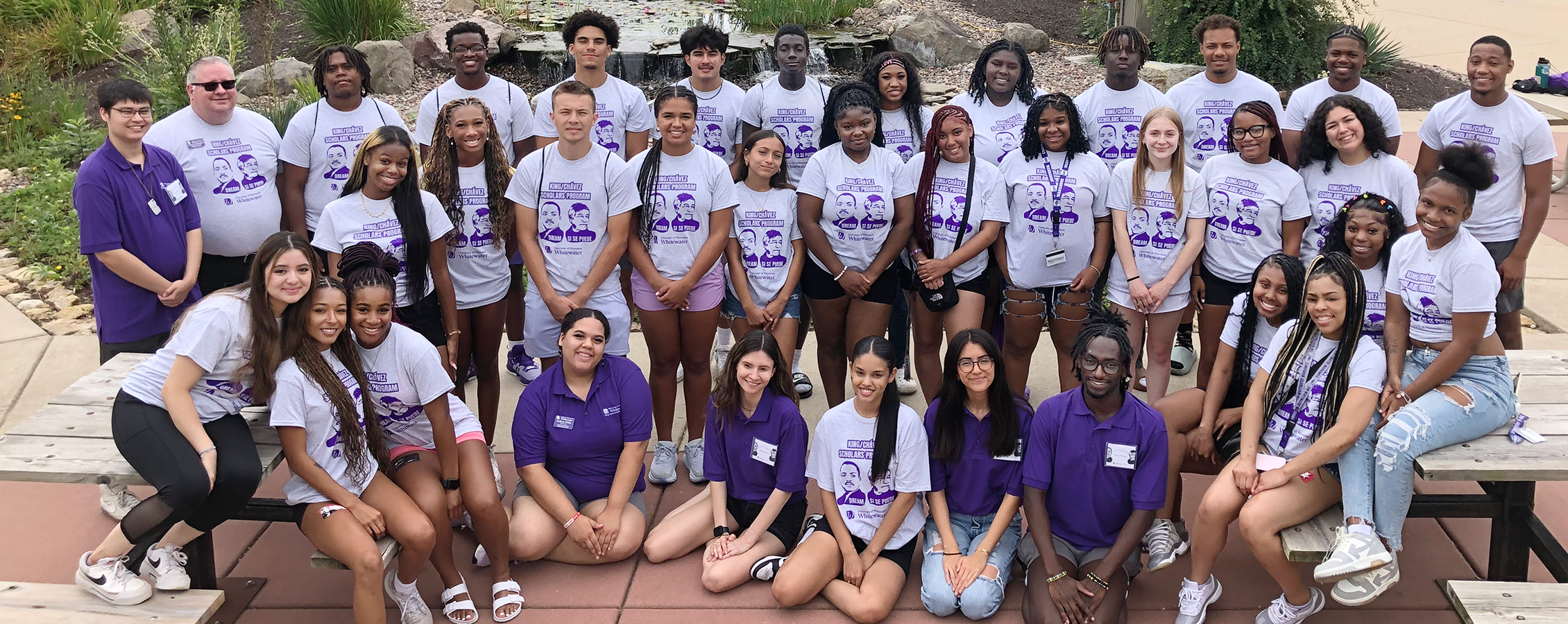 King Chavez Scholars smile for the camera.