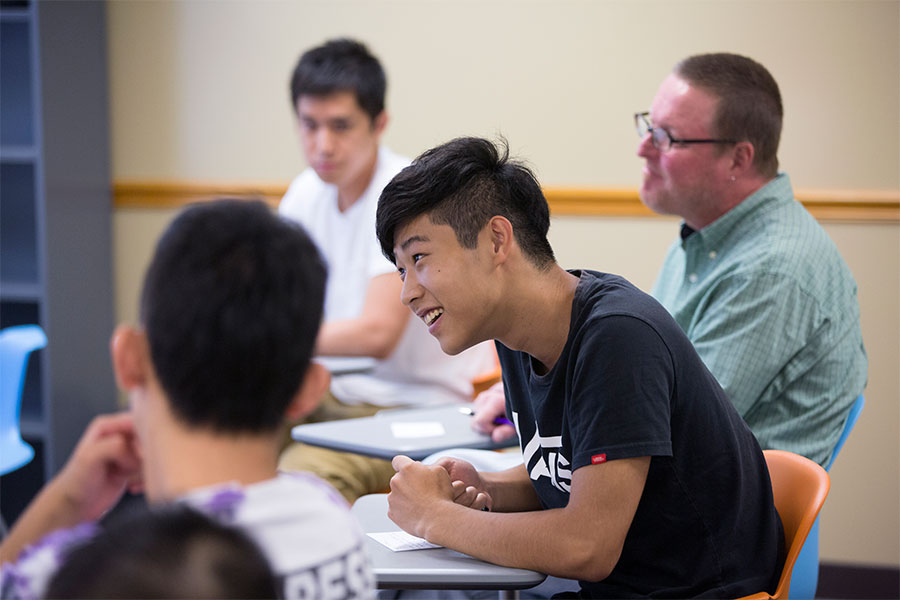 Creative writing majors at the University of Wisconsin Whitewater work to create their next project.