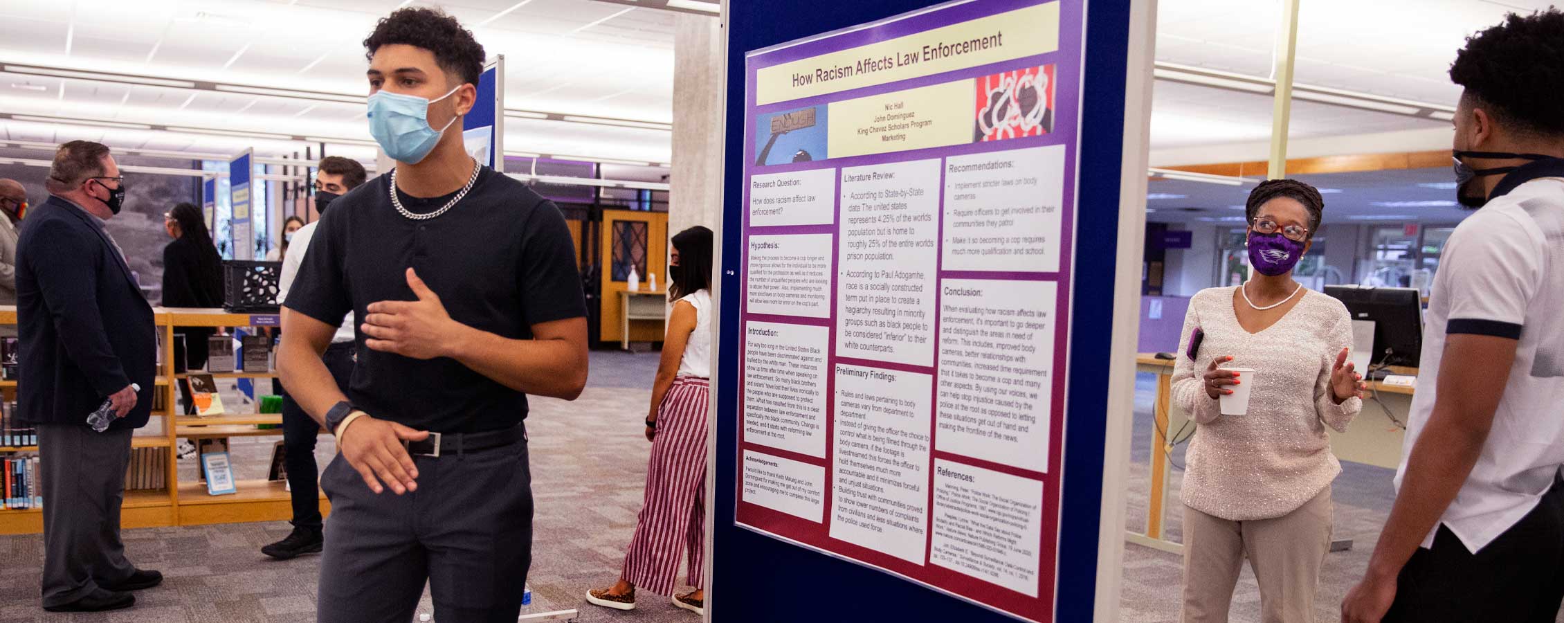 Students presenting research projects