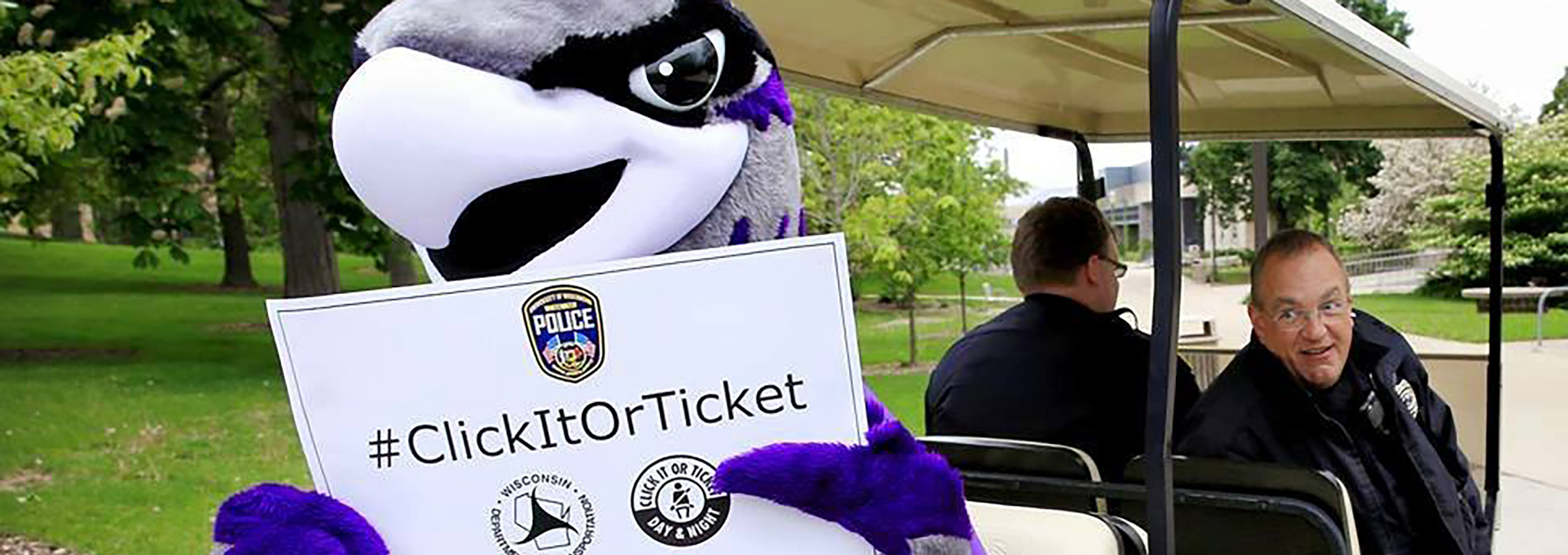 UW-Whitewater Police Department with Willie Warhawk