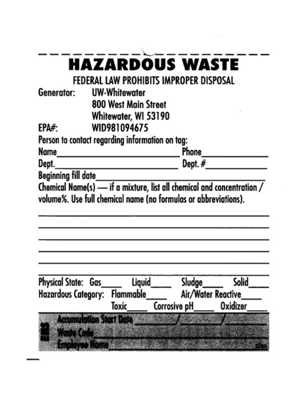 Hazardous Waste Label