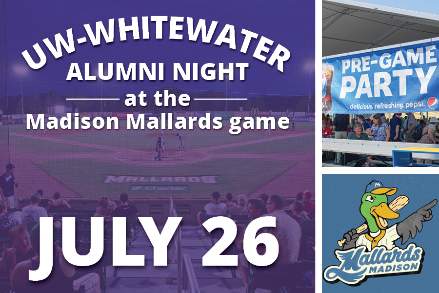 UW- Whitewater Alumni Night at the Madison Mallards game July 26