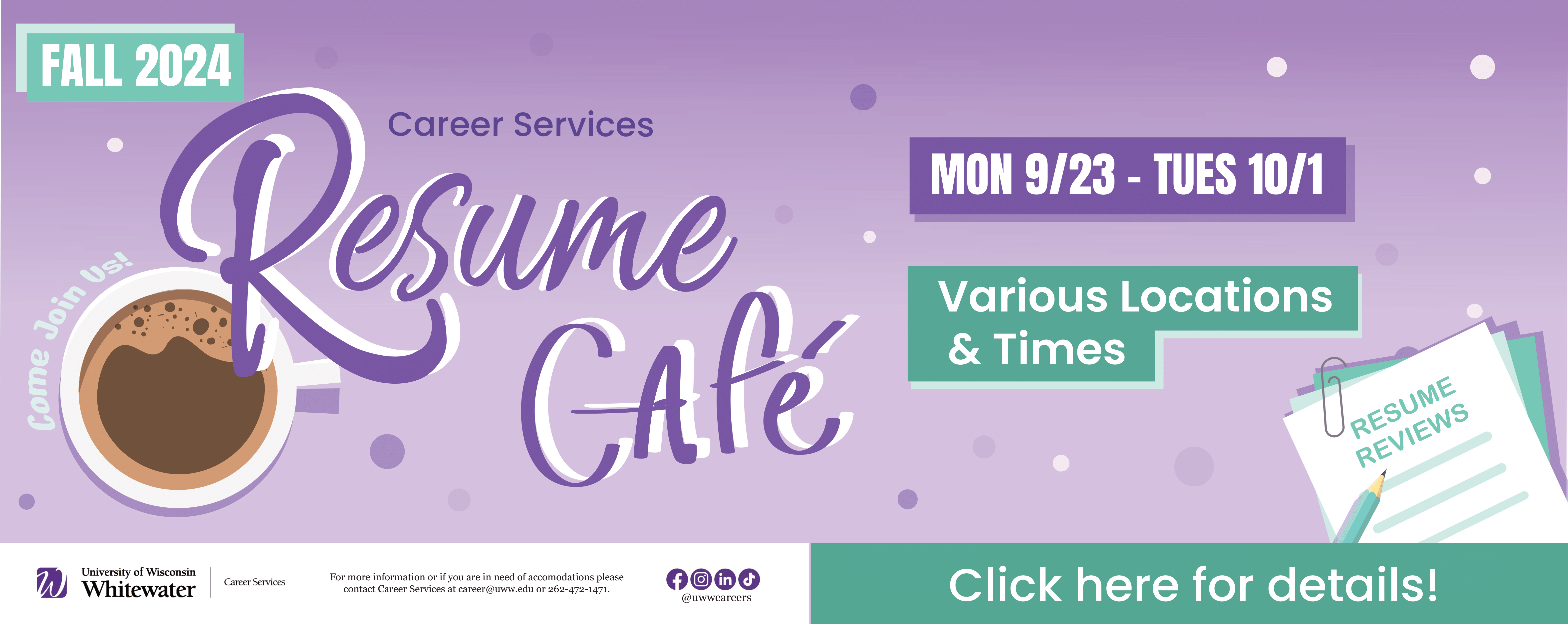 Resume Cafe Fall 2024