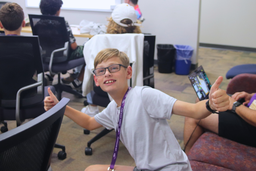 Student enjoys gaming camp
