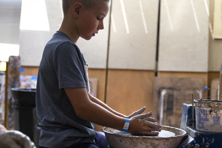Student Doing Pottery