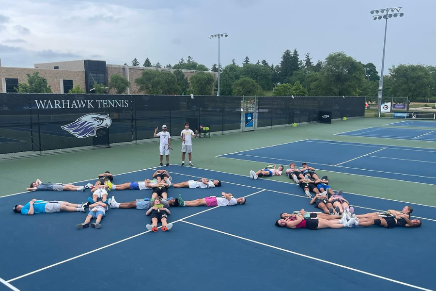 Tennis play: UW-WHITEWATER PHOTO/CRAIG SCHREINER