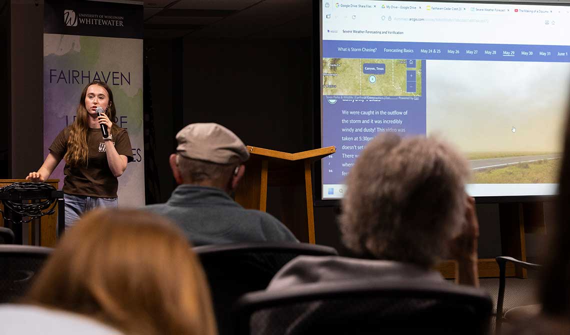 UW Whitewater Student Presents at Fairhaven Senior Center