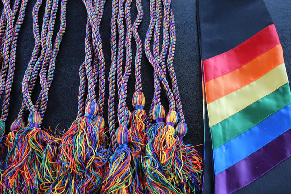 rainbow graduation cords