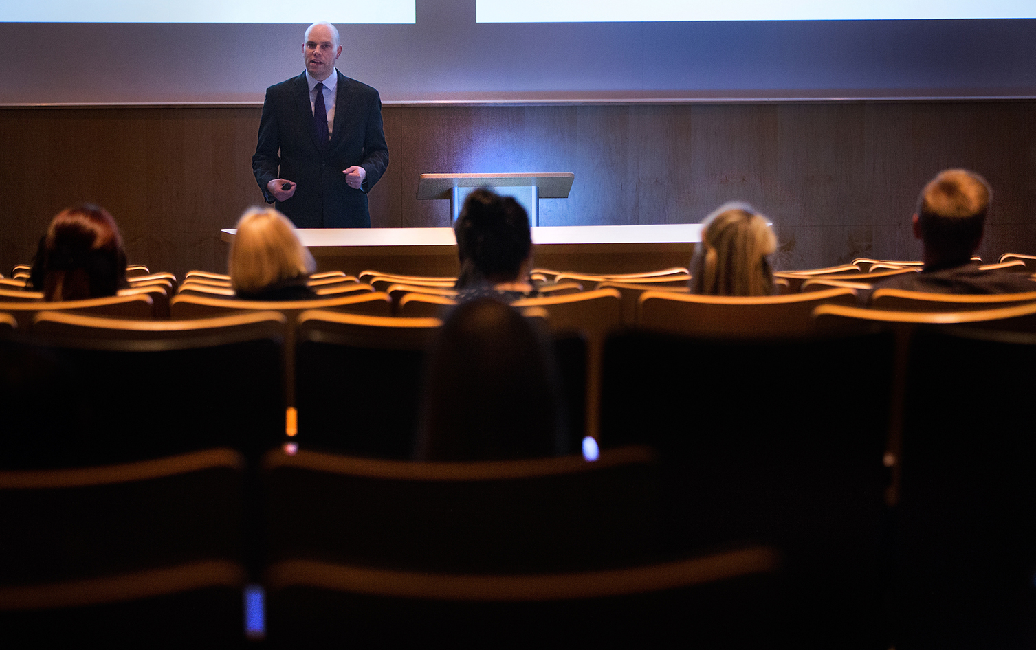 Andy Dahl giving a presentation