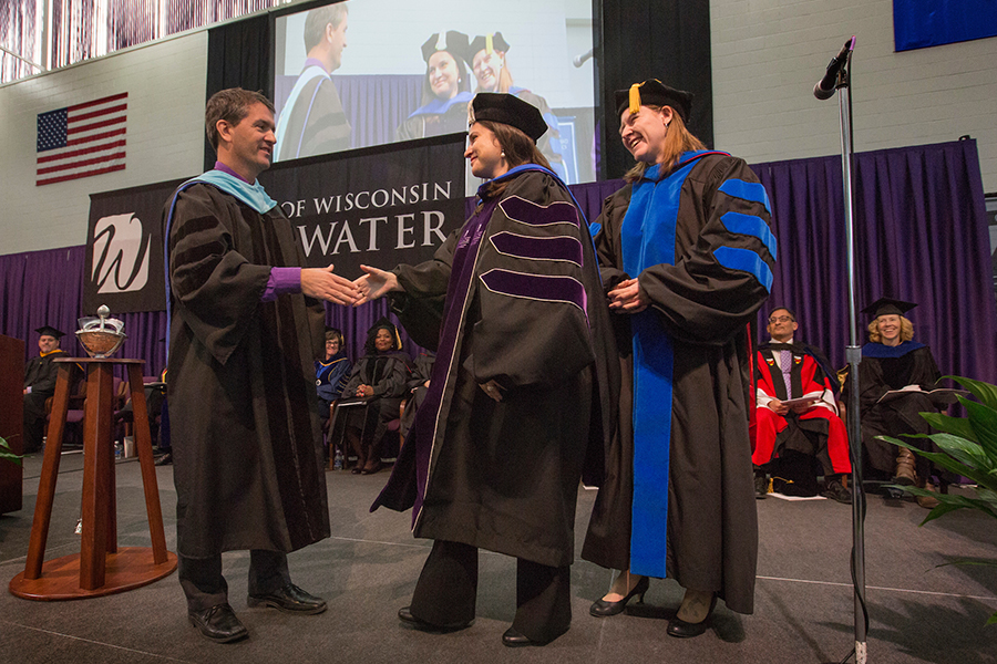 Julia Davidyan was the first DBA graduate to walk the stage at the 2017 winter commencement ceremony