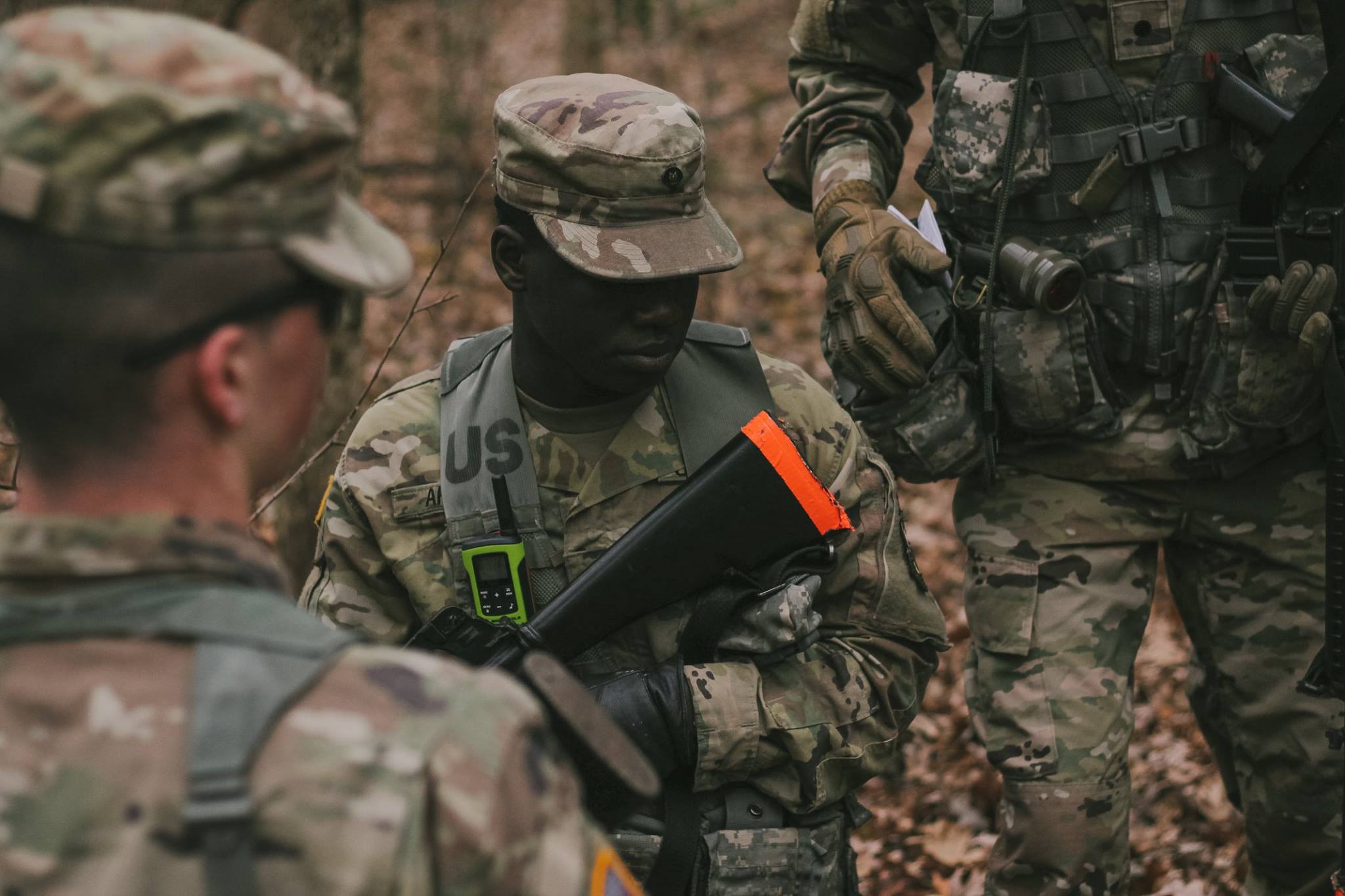 student in uniform thinking of a plan