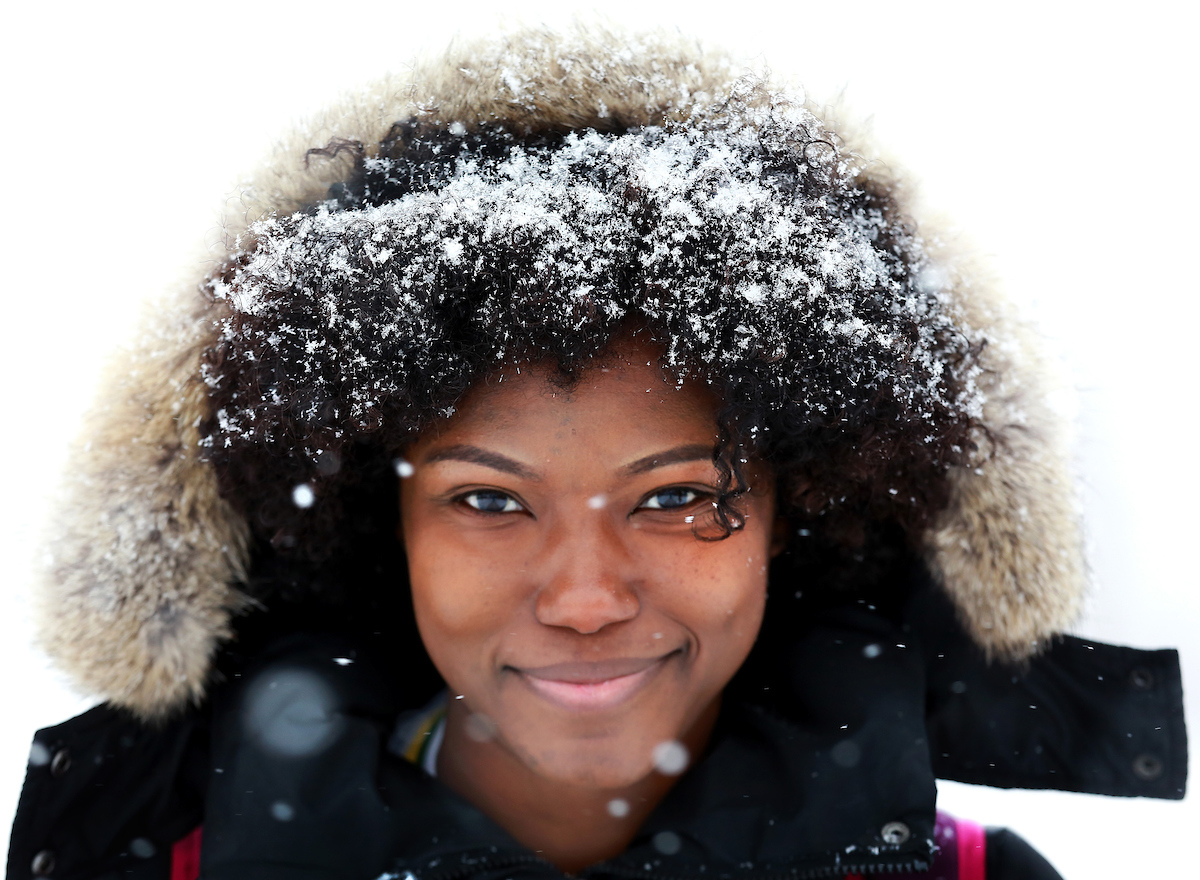 Girl in snow