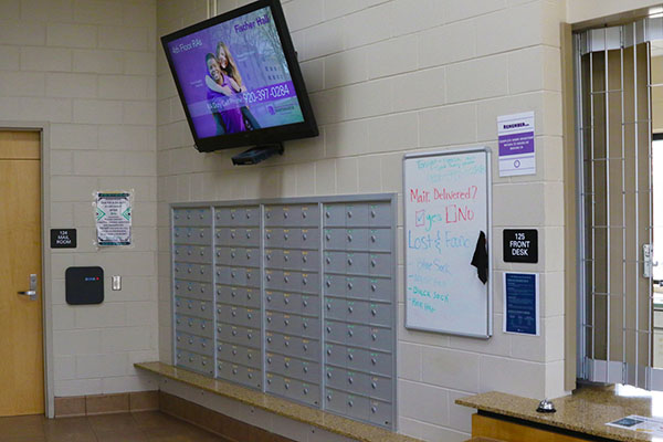 Lobby and mailboxes