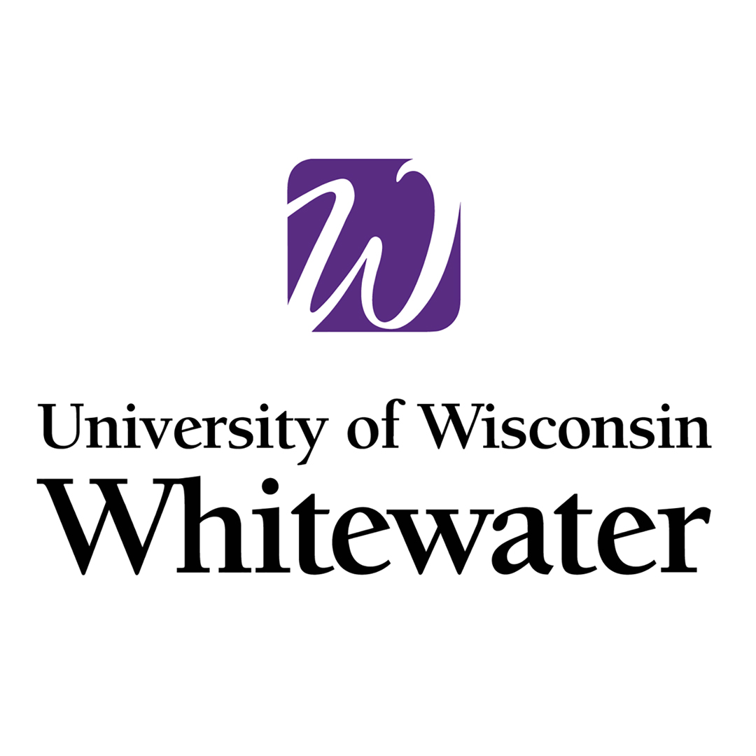 Vertical UW-Whitewater logo.