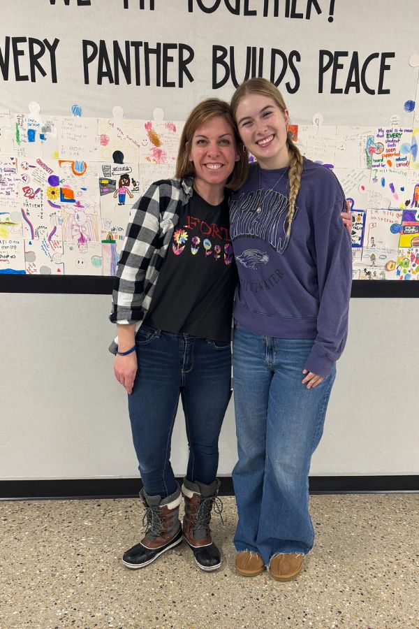 Lillian Groblewski, at right, pictured at Purdy Elementary School, home of Flourishing Next Steps, with program coordinator Molly Fuller. (Submitted photo).
