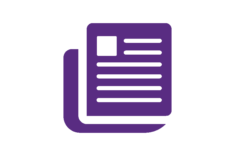 purple newspaper icon