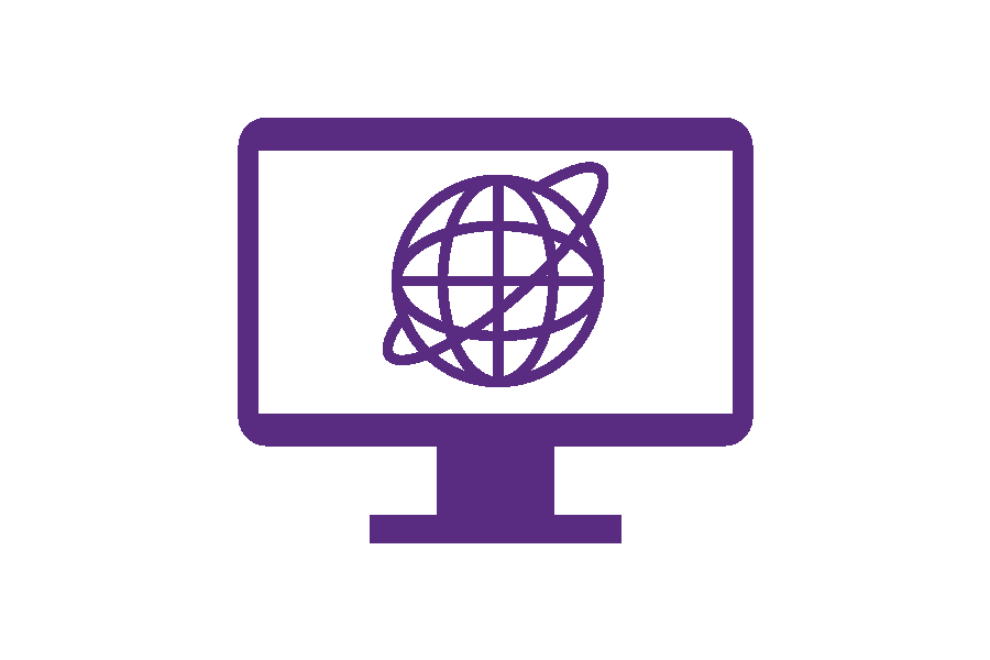 purple web news icon