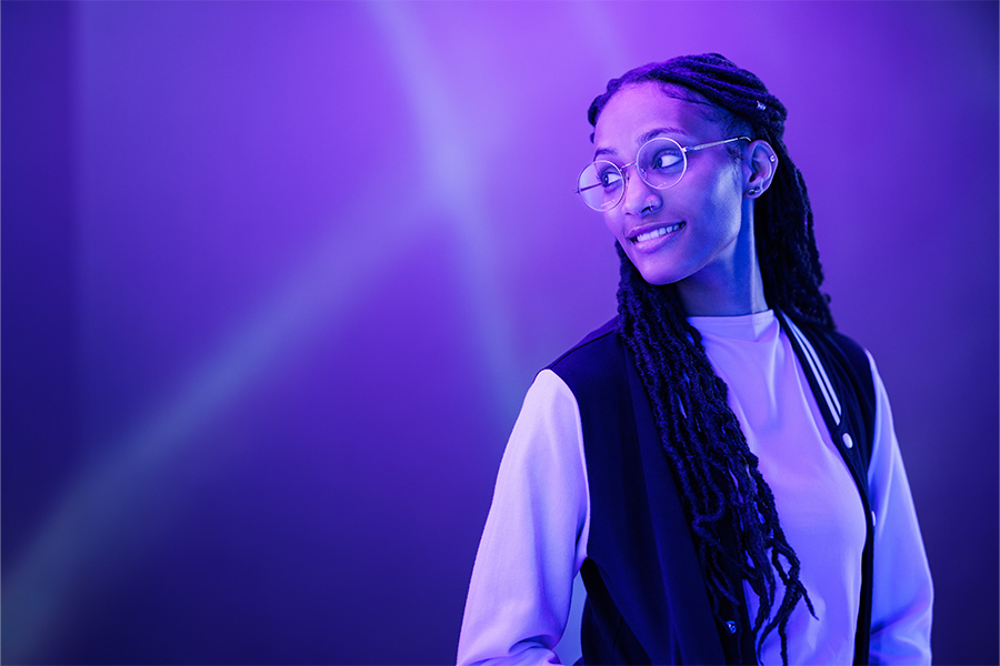 Student looks off into the distance