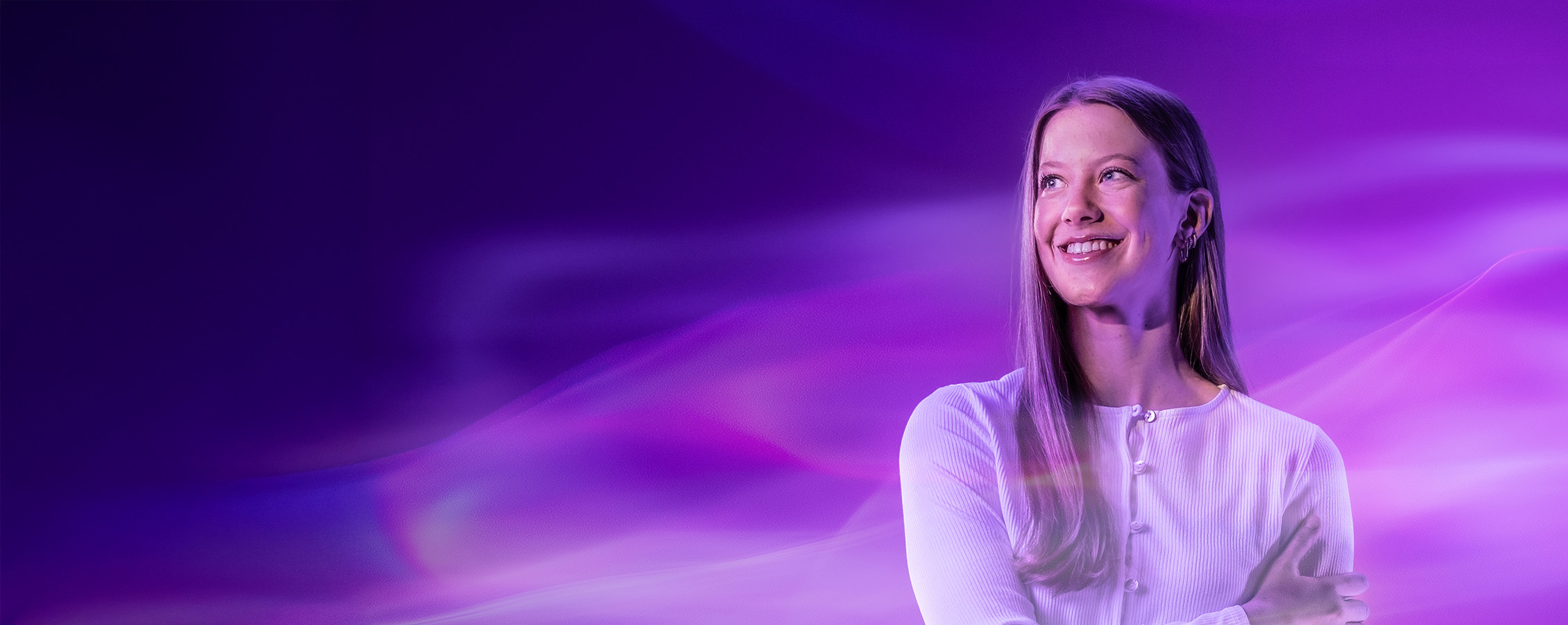 Student poses for UW-Whitewater College of Business and Economics online 