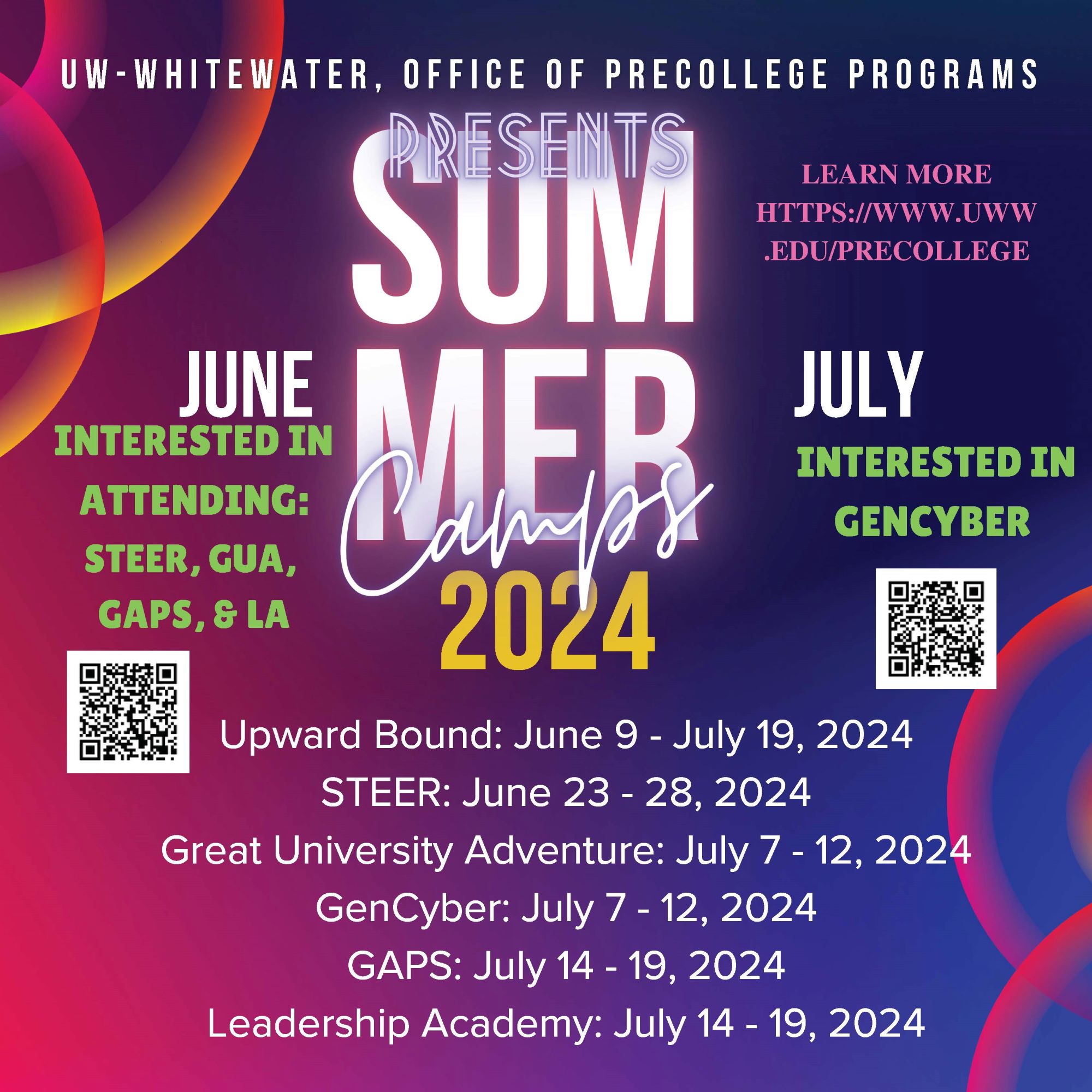 Summer Camps poster