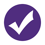 Purple check mark