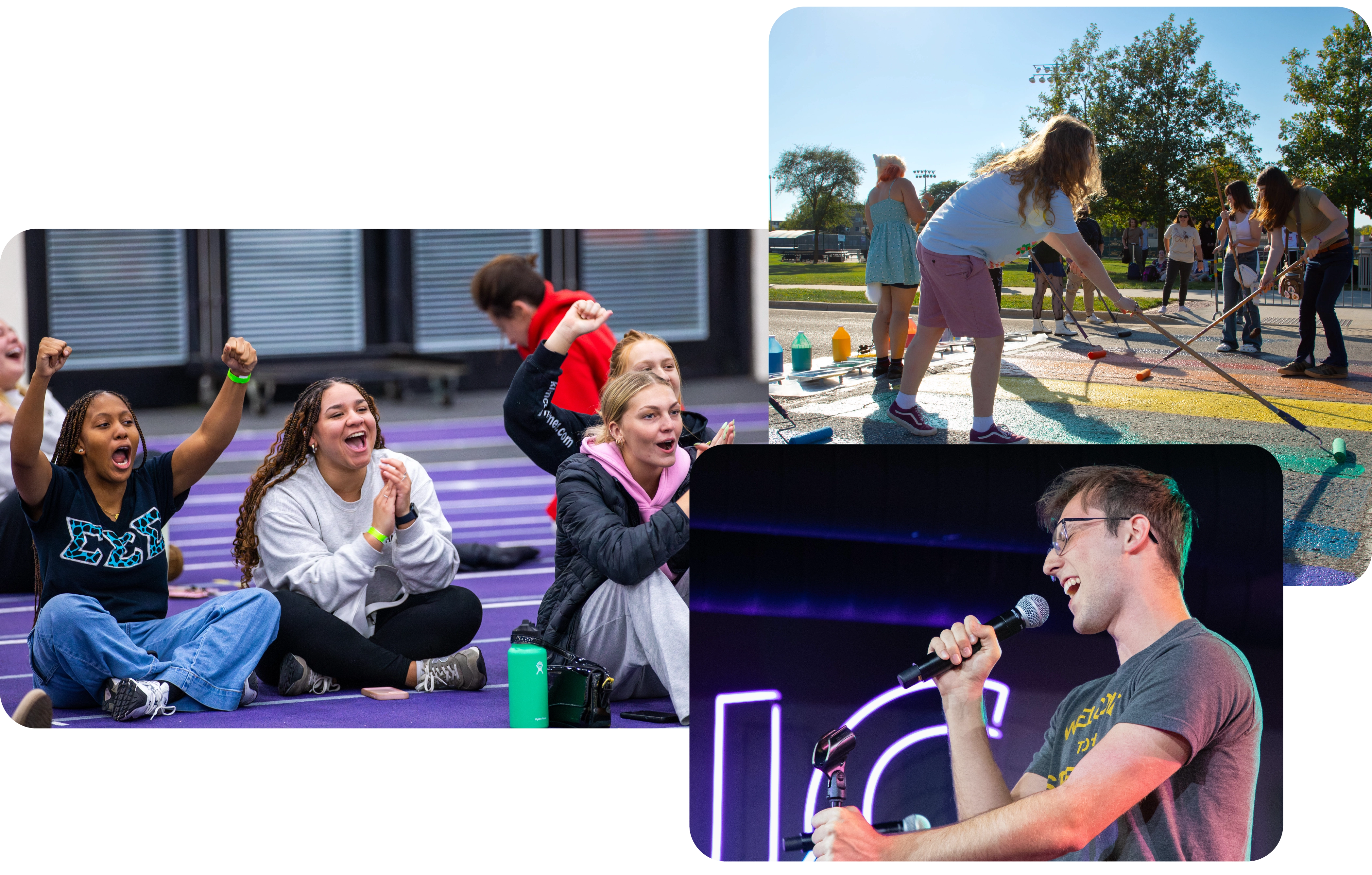 Collage of multiple scenes from UW-Whitewater.