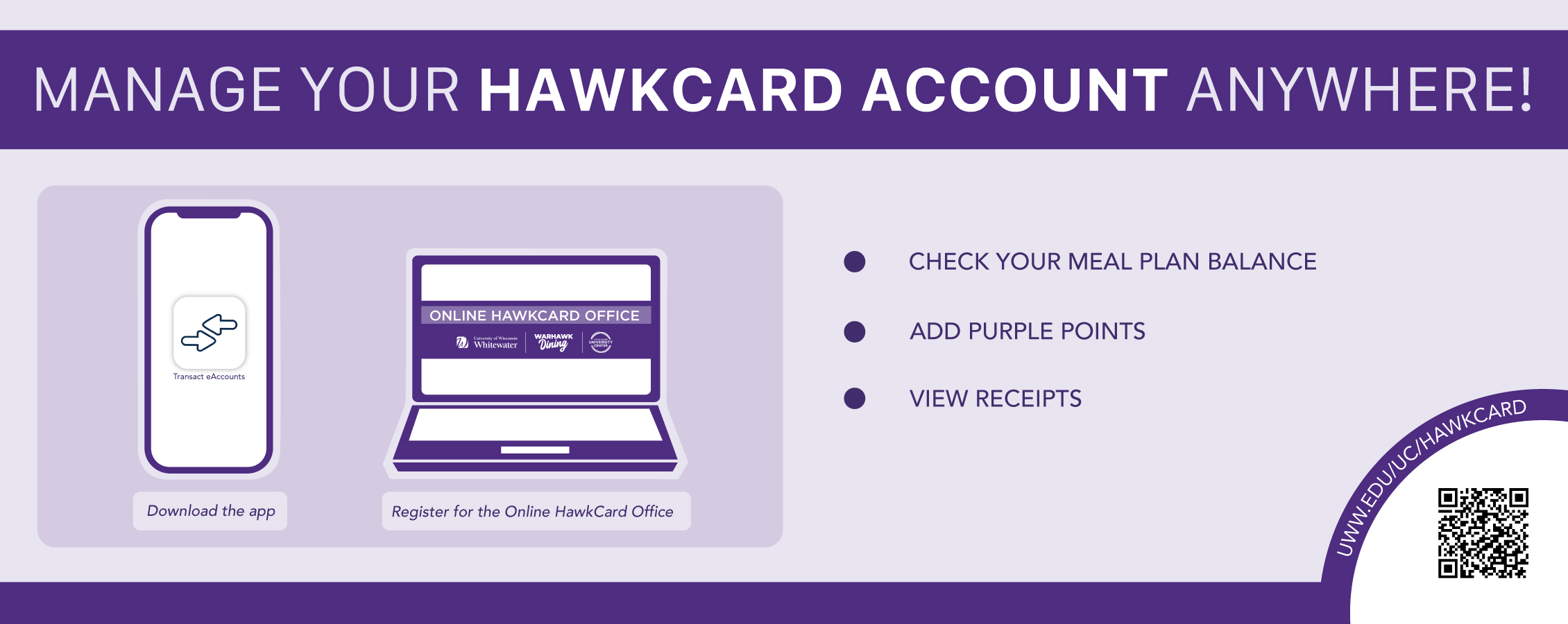 Manage your Hawkcard Online