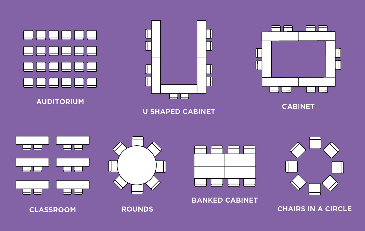 Furniture layout options for UC events