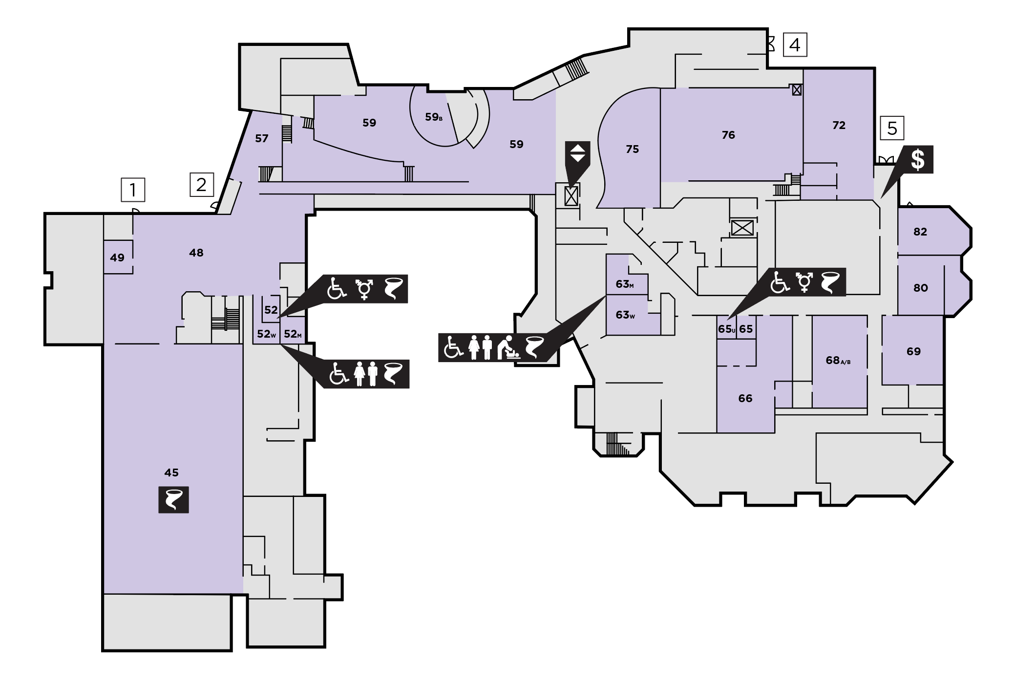 Lower level map of the UC