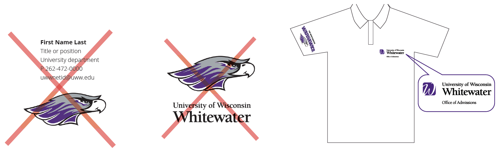 Good and bad examples of using Warhawk head.