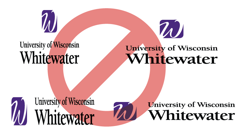 Distorted UW-Whitewater logo.