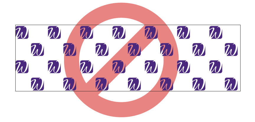 Repeating UW-Whitewater logos.